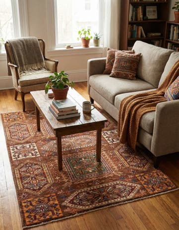 3' 4 x 5' 2 Hand Knotted Kazak Rug
