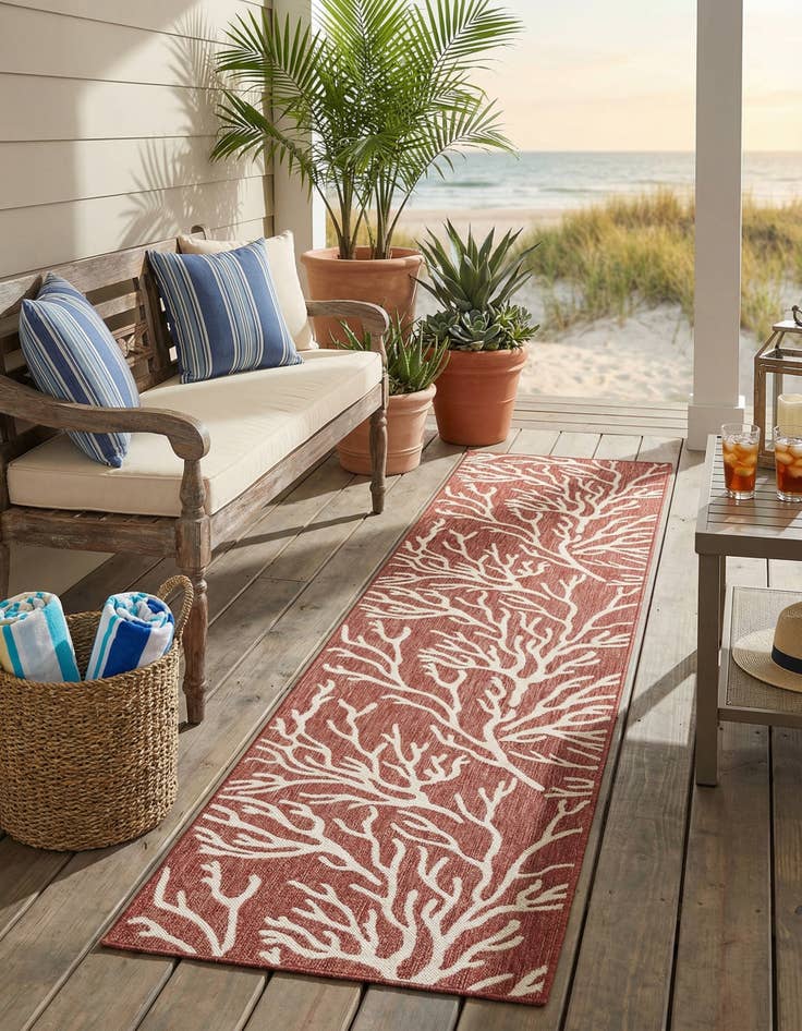 Detail image of 2' 7 x 12' Easy-Clean Coastal Indoor / Outdoor Runner Rug