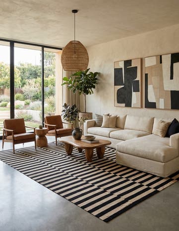 8' 3 x 10' 9 Hand Woven Kilim Modern Wool Rug