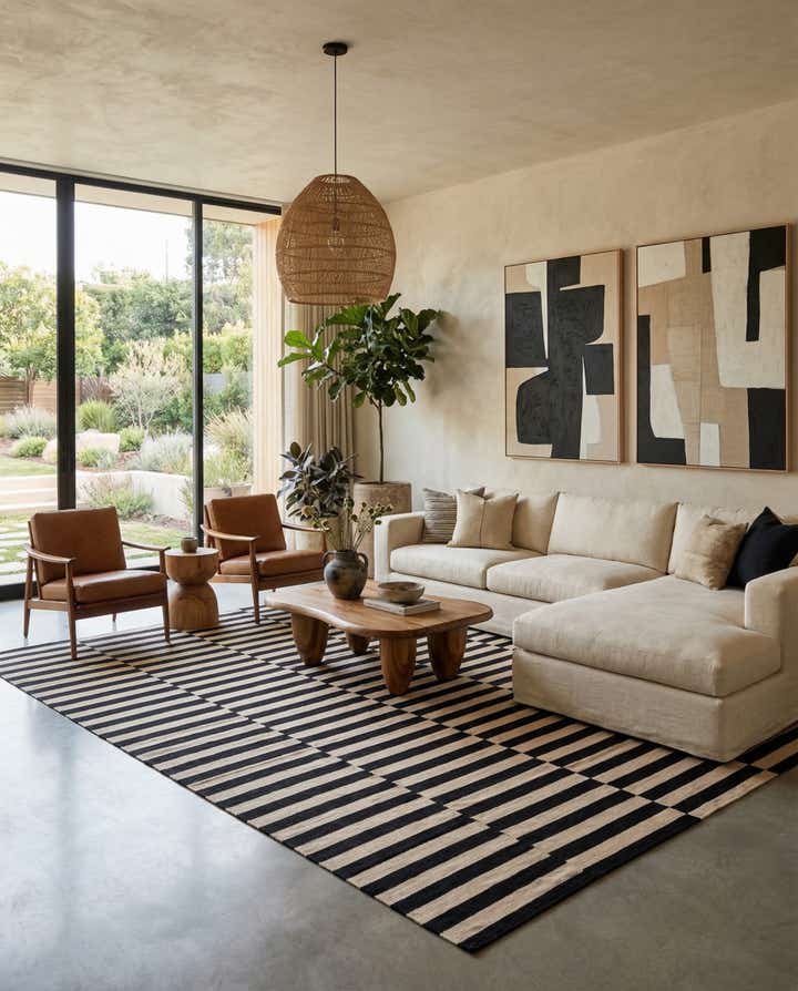 8' 3 x 10' 9 Hand Woven Kilim Modern Wool Rug