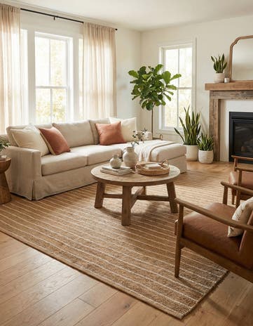 10' x 10' Hand Braided Laurel Handwoven Jute Square Rug