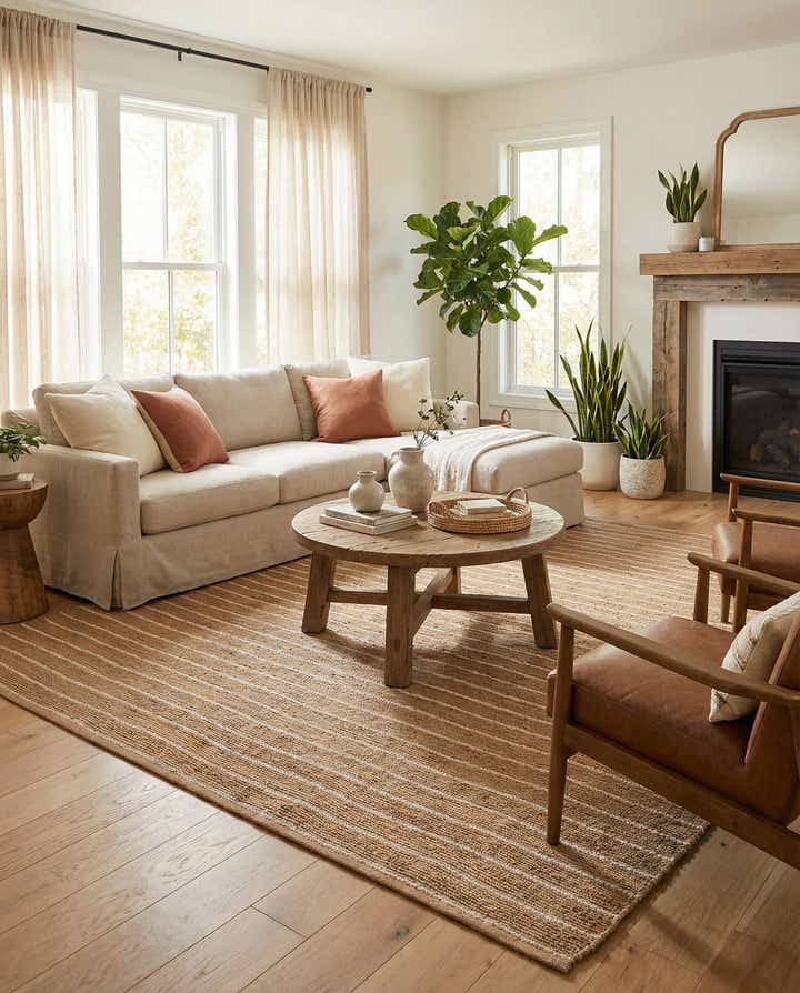 10' x 10' Hand Braided Laurel Handwoven Jute Square Rug