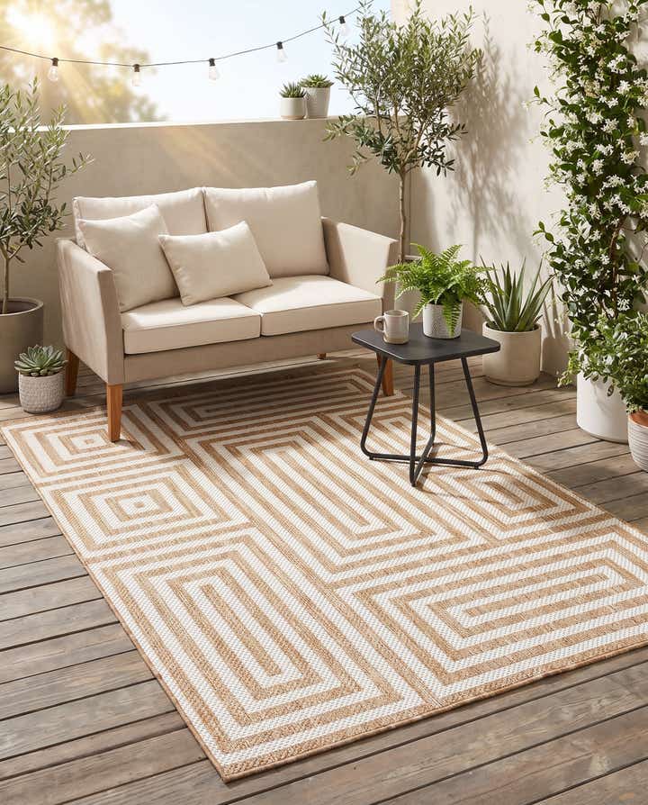 4' x 6' Easy-Clean Modern Indoor / Outdoor Rug
