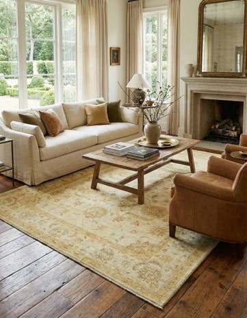 6' 8 x 9' 8 Hand Knotted Peshawar Ziegler Rug