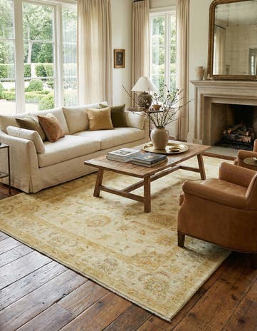 6' 8 x 9' 8 Hand Knotted Peshawar Ziegler Rug