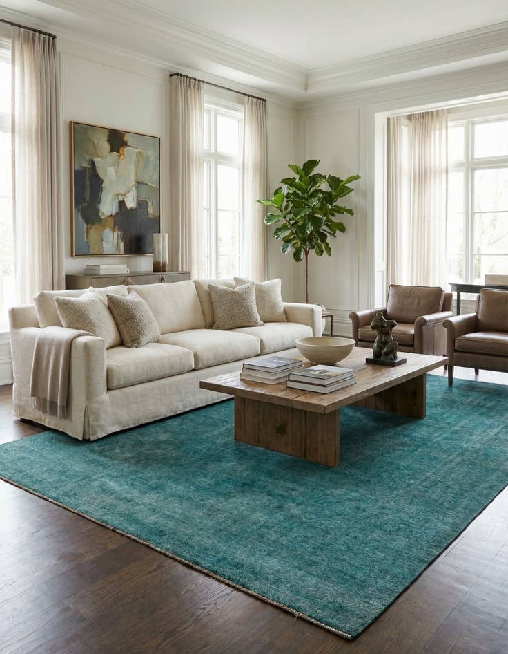 Detail image of 9' 6 x 12' 6  Hand Knotted Ultra Vintage Persian Wool Rug