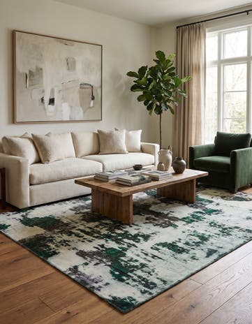 6' x 6' 6 Hand Knotted Ultra Vintage Persian Wool Square Rug