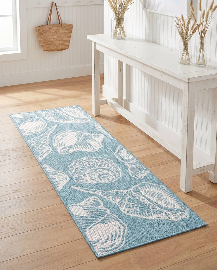 Detail image of 2' x 5' 3 Easy-Clean Coastal Indoor / Outdoor Runner Rug