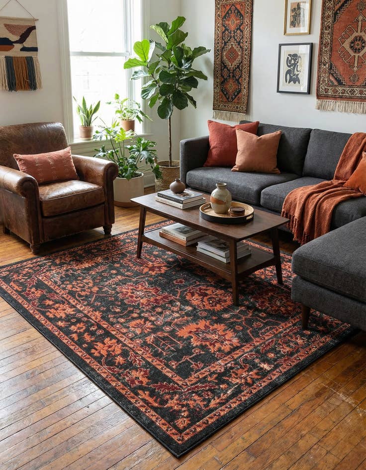 Detail image of 6' 1 x 6' 1 Lucerne Square Rug