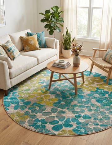 5' 3 x 5' 3 Azalea Round Rug