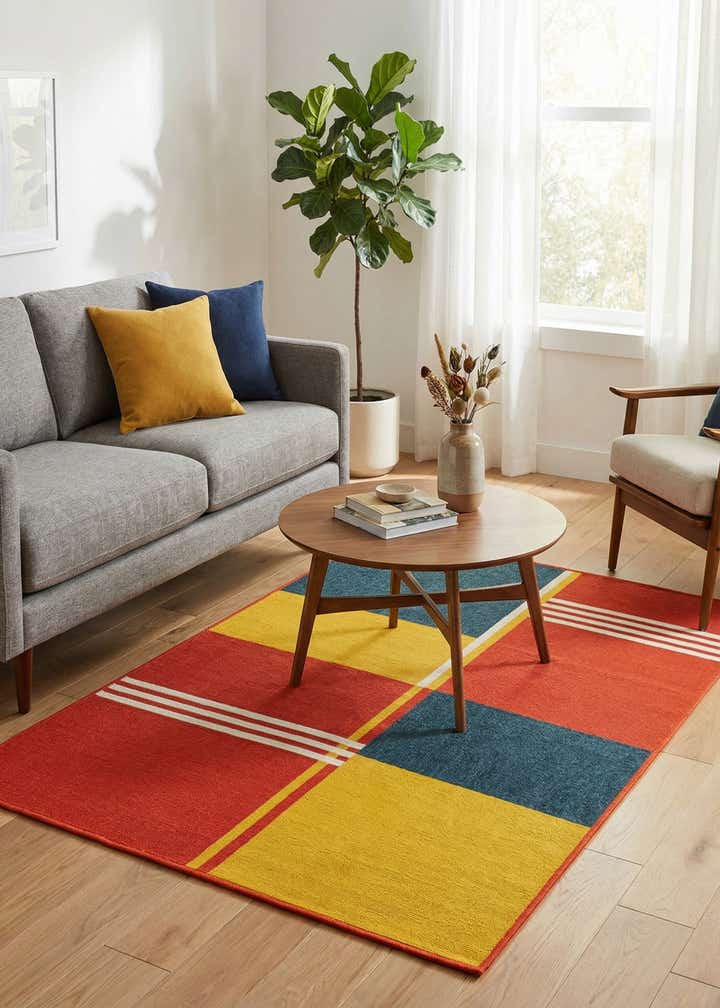 4' x 6' Easy-Clean Modern Indoor / Outdoor Rug
