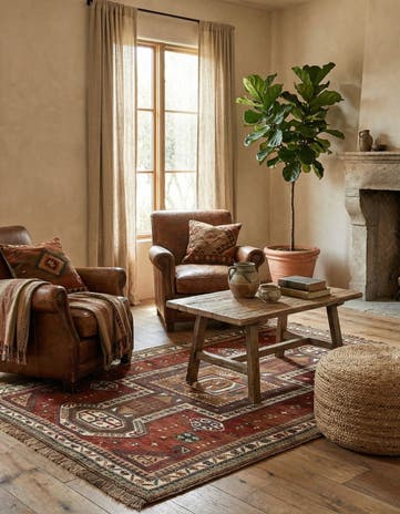 4' 4 x 6' 2 Hand Knotted Kars Wool Rug