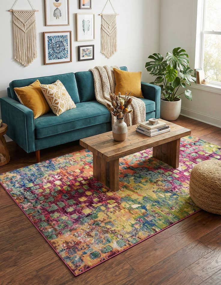 Detail image of 6' x 9'  Washable Barcelona Rug