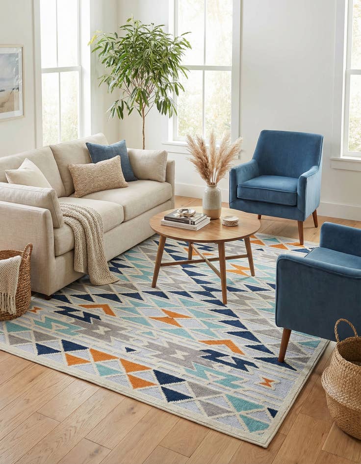 Detail image of 6' x 9' Easy-Clean Aruba Indoor / Outdoor Rug