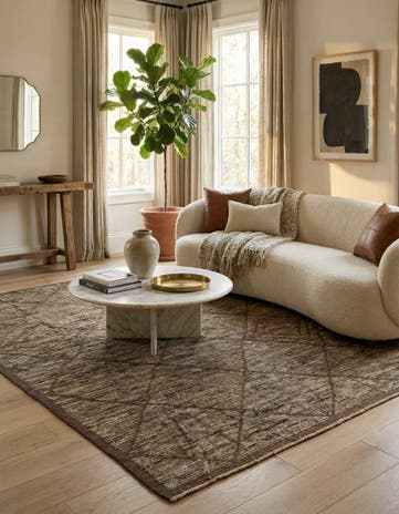 8' 5 x 10' 5 Hand Knotted Moroccan Wool Rug