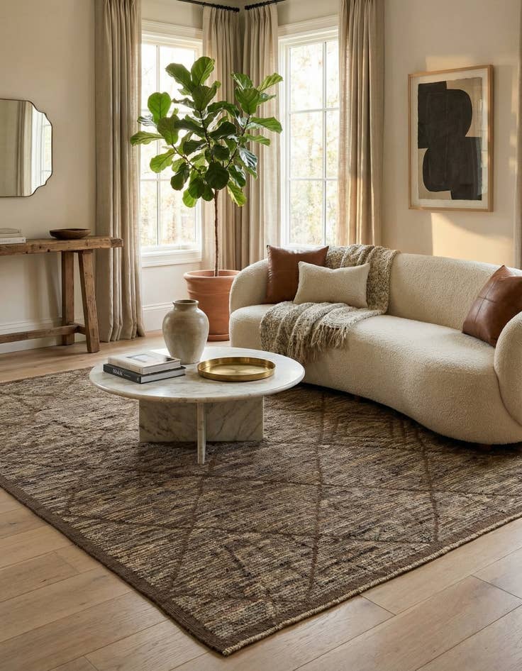 Detail image of 8' 5 x 10' 5  Hand Knotted Moroccan Wool Rug