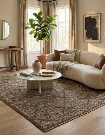 8' 5 x 10' 5 Hand Knotted Moroccan Wool Rug