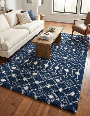 6' x 9' Moroccan Trellis Shag Rug