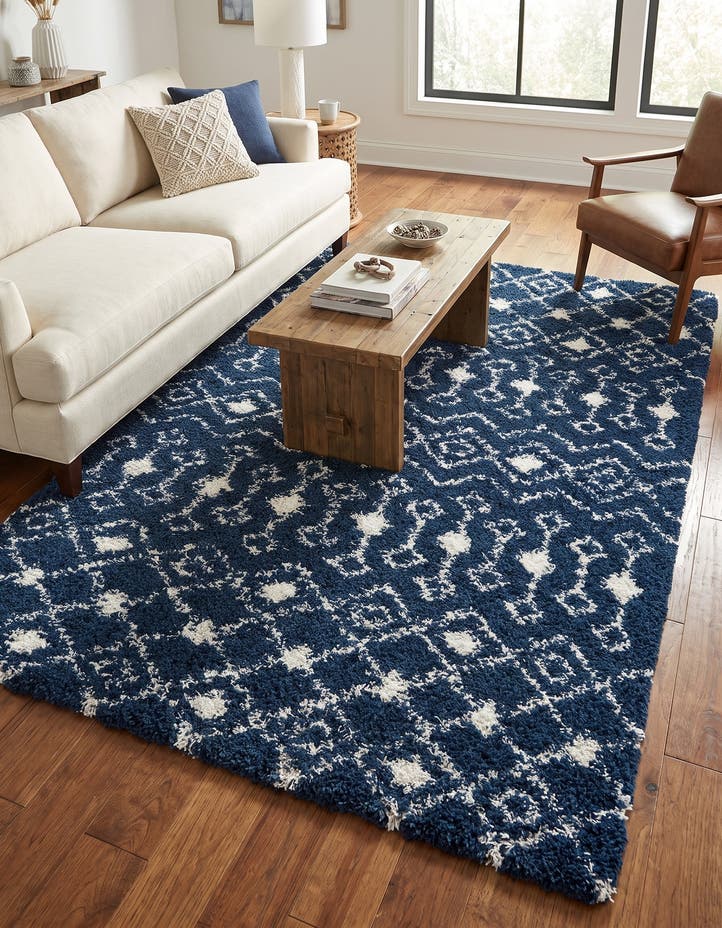 6' x 9' Moroccan Trellis Shag Rug
