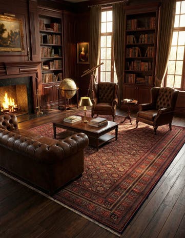 12' 8 x 19' 2 Torkman Wool Rug