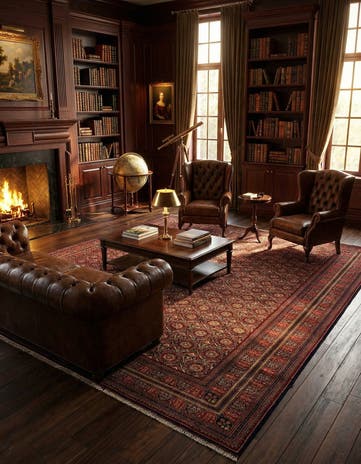 12' 8 x 19' 2 Torkman Wool Rug