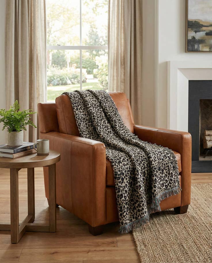 Detail image of 4' 6 x 6' Cheetah Skin Throw Blanket