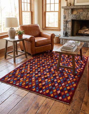 4' 3 x 5' 7 Hand Knotted Balouch Wool Rug