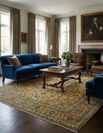 8' 1 x 11' 8 Kashan Wool Rug
