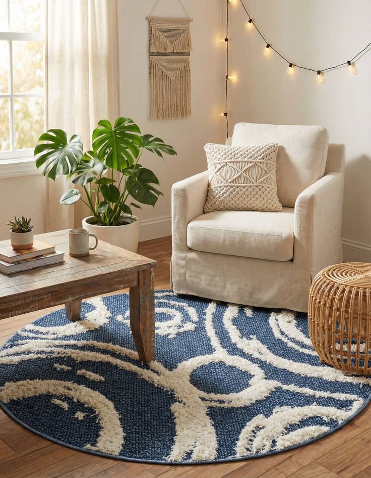 Detail image of 3' 3 x 3' 3 Boho Round Rug