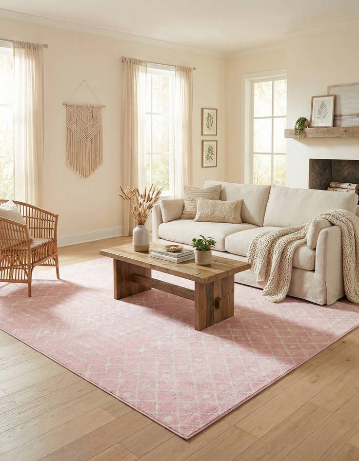 Detail image of 10' 8 x 14' Moroccan Trellis Rug