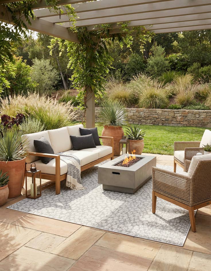 Detail image of 7' 10 x 10'  Washable Safari Indoor / Outdoor Rug