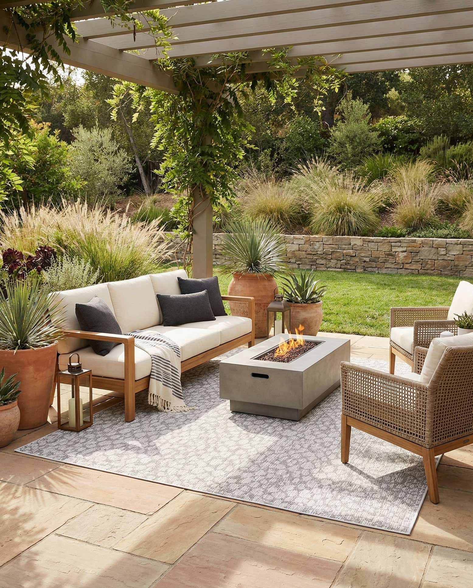 7' 10 x 10' Easy-Clean Safari Indoor / Outdoor Rug