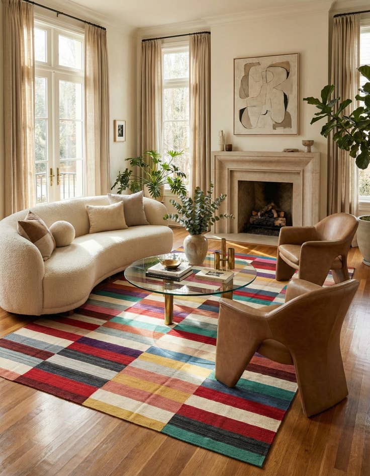 Detail image of 8' 2 x 11' 5  Hand Woven Kilim Modern Wool Rug