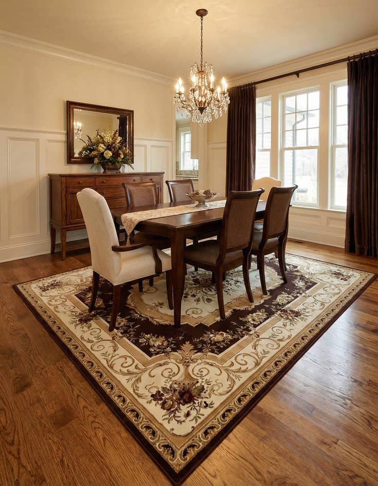 Detail image of 10' x 13' Classic Aubusson Rug