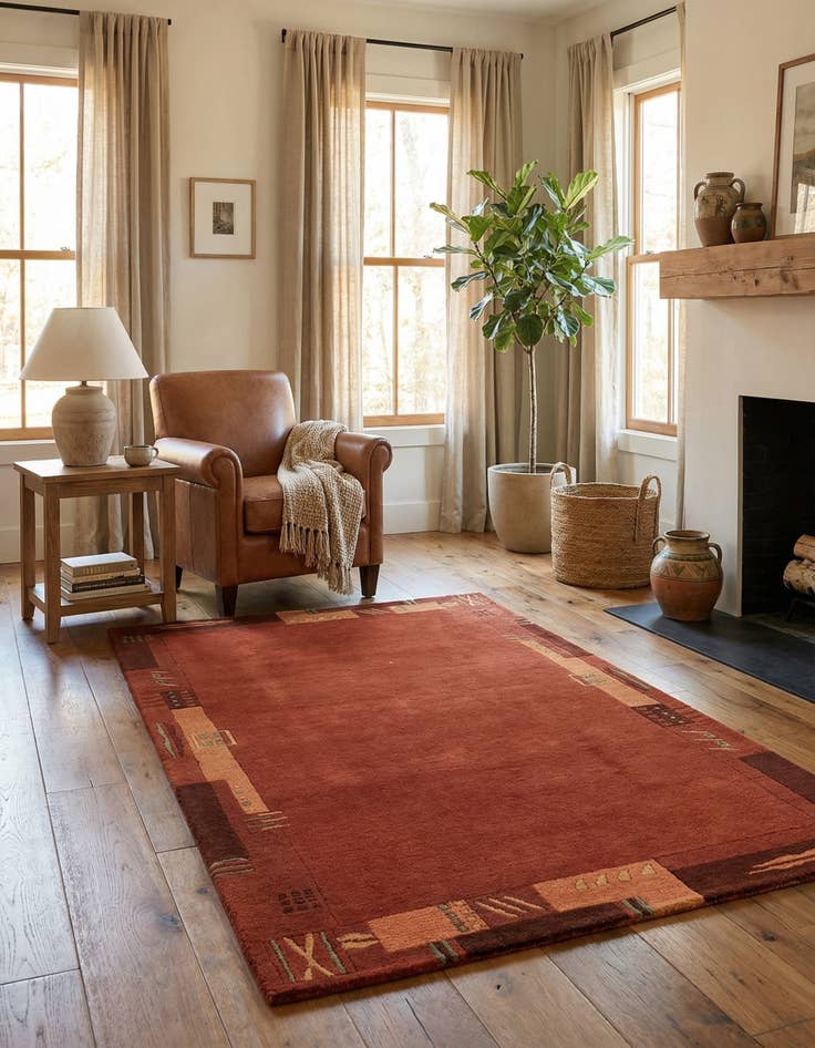 Detail image of 2' 4 x 4' 6  Hand Knotted Nepal Wool Rug