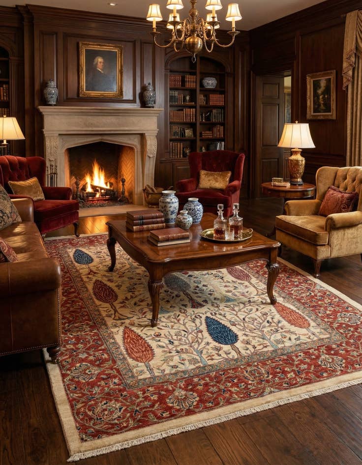 Detail image of 5' 1 x 7' 6 Ariana Ziegler Wool Rug