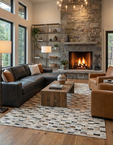 5' x 7' 11 Cowhide - Patchwork Rug
