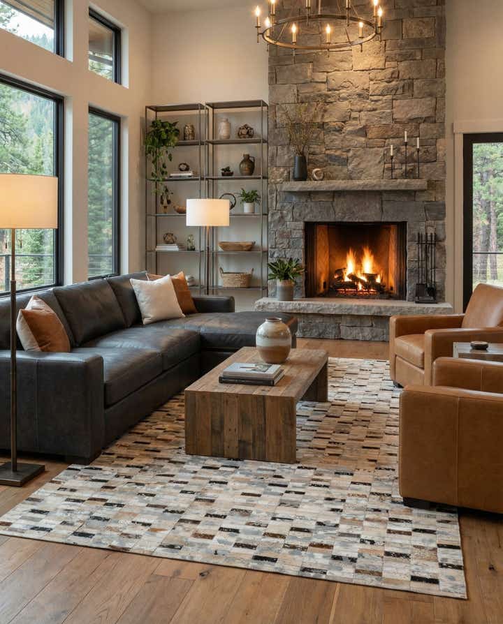 5' x 7' 11 Cowhide - Patchwork Rug