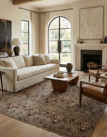 6' 8 x 9' 7 Hand Knotted Modern Ziegler Rug