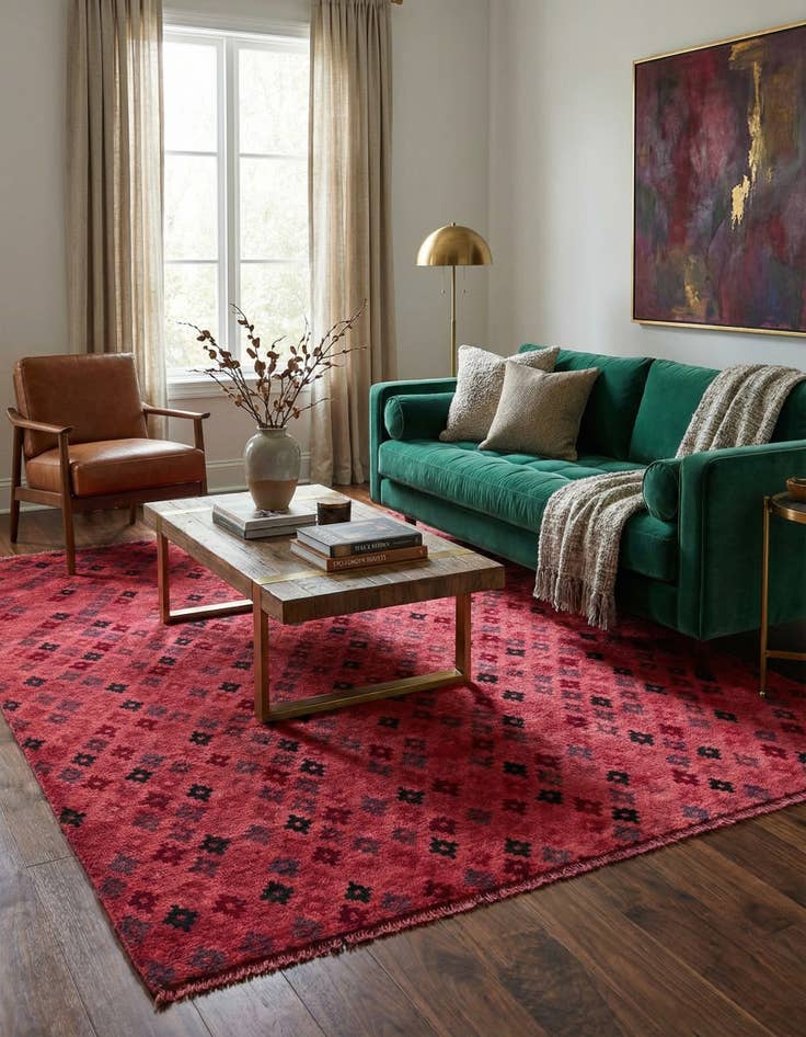 Detail image of 5' x 6' 10  Hand Knotted Darya Wool Rug