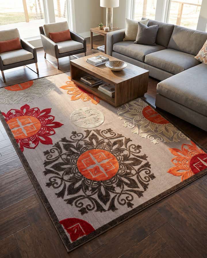 7' 10 x 11' Easy-Clean Modern Indoor / Outdoor Rug