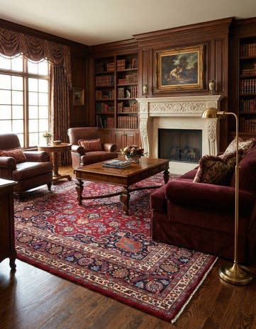 10' 2 x 13' 1 Mashad Wool Rug