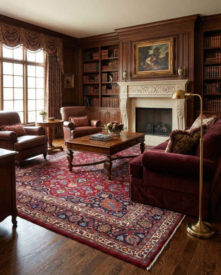 10' 2 x 13' 1 Mashad Wool Rug