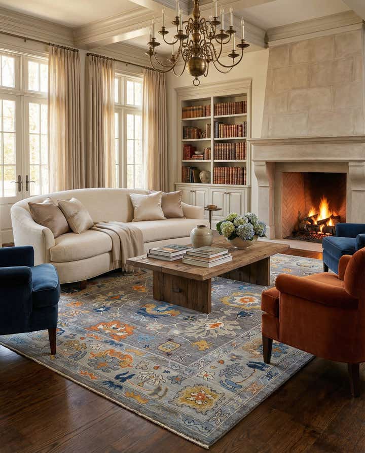 9' 5 x 11' 10 Hand Knotted Oushak Rug