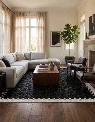 8' 1 x 9' 11 Cowhide Stocks Rug