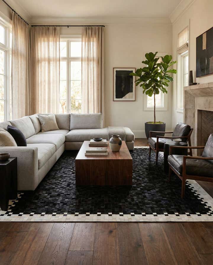 8' 1 x 9' 11 Cowhide Stocks Rug