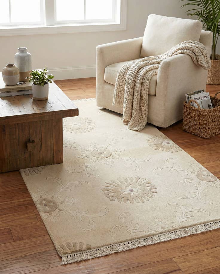 Detail image of 2' 11 x 5' Hand Knotted Darya Wool Rug