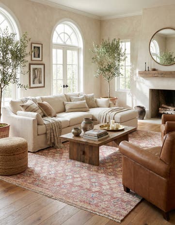 6' 7 x 9' Hand Knotted Moroccan Wool Rug