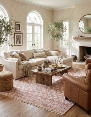 6' 7 x 9' Hand Knotted Moroccan Wool Rug