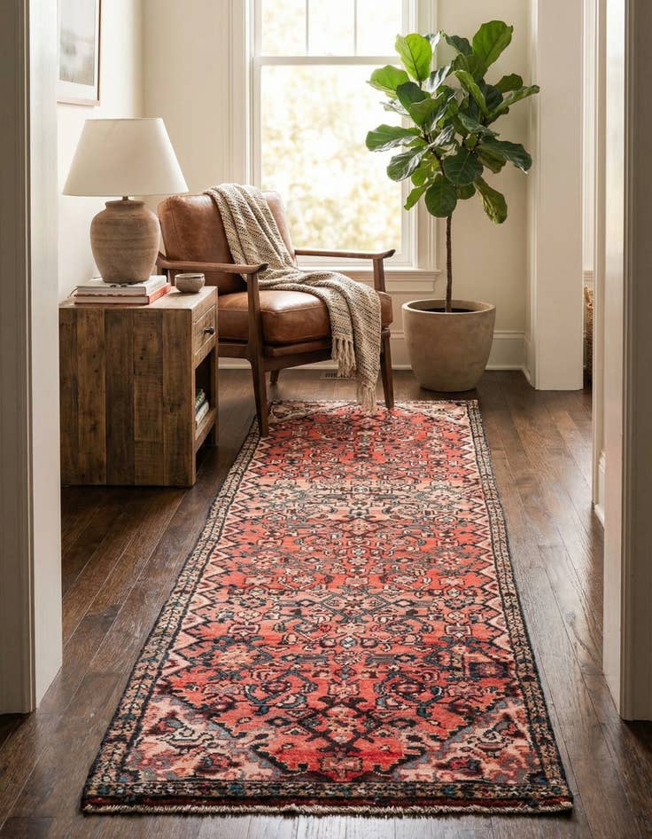 Detail image of 2' 6 x 9' 1  Hand Knotted Ultra Vintage Persian Wool Runner Rug